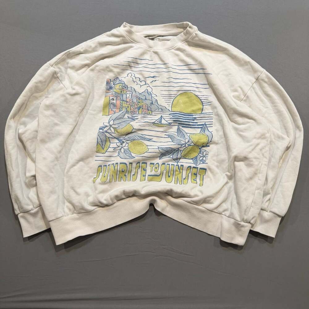 Z Supply Sunrise to Sunset Graphic Crewneck Sweatshirt Large